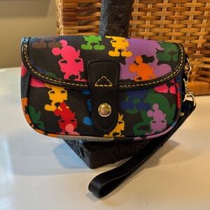 DOONEY & BOURKE Disney Park Wonder Mickey Silhouette Multicolor Wristlet